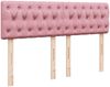 vidaXL Boxspringbett mit Matratze Rosa 160x200 cm Samt 3287793 Bild 5