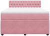 vidaXL Boxspringbett mit Matratze Rosa 160x200 cm Samt 3287793 Bild 4
