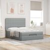 vidaXL Ottoman-Bett mit Matratze Hellgrau 140x190 cm Stoff 3313320 Bild 3