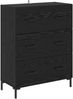 vidaXL Sideboard mit Schubladen Schwarz Eichen-Optik 69,5 x 34 x 90 cm 881506 Bild 2