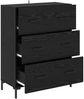 vidaXL Sideboard mit Schubladen Schwarz Eichen-Optik 69,5 x 34 x 90 cm 881506 Bild 5
