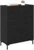 vidaXL Sideboard mit Schubladen Schwarz Eichen-Optik 69,5 x 34 x 90 cm 881506 Bild 3
