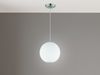 LED Pendelleuchte mit Kugel aus weißem Opalglas, Ø 25cm Bild 3