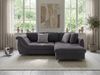 Ecksofa Schlafcouch L-Garnitur ausziehbar Ottomane rechts Mikrofaser Anthrazit Bild 2