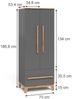 Kinderkleiderschrank Malia Grau/Artisan 70 x 186.8 cm Vitalispa Bild 2
