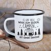 Herz & Heim Tasse aus Metall für Camper mit Camping-Motiv Bild 2