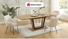 Vente-unique - VITENO Esstisch Holz, Platte Beige - B 90 cm x H 75 cm x L 240 cm180 cm Bild 2