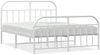 vidaXL Bettgestell mit Kopf- und Fußteil Metall Weiß 140x200 cm 353703 Bild 2