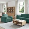 vidaXL 3-tlg. Sofagarnitur mit Kissen Dunkelgrün Samt 3324669 Bild 3