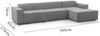Dmora Sofa mit Halbinsel Asvaldo, modulares 4-Sitzer-Sofa mit rechter Halbinsel, Stoffsofa, 100 % Made in Italy, 340 x 170 x 70 cm, Grau Bild 3