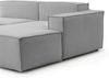 Dmora Sofa mit Halbinsel Asvaldo, modulares 4-Sitzer-Sofa mit rechter Halbinsel, Stoffsofa, 100 % Made in Italy, 340 x 170 x 70 cm, Grau Bild 4