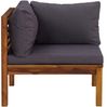 vidaXL Ecksofas 2 Stk. mit Dunkelgrauen Kissen Massivholz Teak 316278 Bild 5