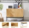 Sideboard mit Metallgestell & verstellbarem Einlegeboden, 100 x 40 x 75 cm, Natur Bild 2