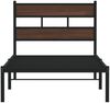 vidaXL Bettgestell ohne Matratze mit Kopfteil Braun Eiche 90x200 cm 4017144 Bild 4