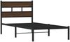 vidaXL Bettgestell ohne Matratze mit Kopfteil Braun Eiche 90x200 cm 4017144 Bild 3