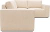 DOMO. collection Ecksofa 100017, Couch in L-Form mit Rückenkissen und Armlehnen, Sofa, Polsterecke, Eckcouch, Polsterganitur 217 x 197 x 84 cm (BxTxH), creme Bild 4