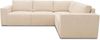 DOMO. collection Ecksofa 100017, Couch in L-Form mit Rückenkissen und Armlehnen, Sofa, Polsterecke, Eckcouch, Polsterganitur 217 x 197 x 84 cm (BxTxH), creme Bild 2