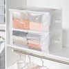 Aufbewahrungsbox Faltbox 4er Set mDesign mit Reisverschluss weiß / transparent Bild 3