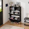Schuhschrank für den Eingangsbereich, 2 Klapptüren, 4 Schuhablagefächer, halboffene Ablageflächen Bild 5