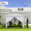Faltbarer Pavillon mit 4 abnehmbaren Wänden, 3 x 3 m, mit Tragetasche, wasserdicht und UV-beständig, weiß Bild 5