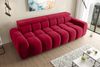 99rooms Alessio Bigsofa Velours TIFFANY Rot mit Sitztiefenverstellung Lieferung Wohnung Bild 3