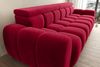 99rooms Alessio Bigsofa Velours TIFFANY Rot mit Sitztiefenverstellung Lieferung Wohnung Bild 4
