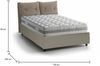 Dmora Doppelbett Bacio, Bettkasten mit Kunstlederbezug, 100 % Made in Italy, Öffnung vorne, inklusive Matratze 120 x 190 cm, Taupe Bild 3