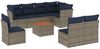 vidaXL 9-tlg. Garten-Sofagarnitur mit Kissen Grau Poly Rattan 3256019 Bild 2