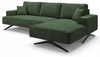 GRAINGOLD Ecksofa L-Form Leto, Wohnzimmer Ecksofa, Metallbeine, Velvet-Stoff, Grün, Rechts Bild 4