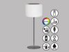 2er SET RGB Tischlampen dimmbar mit Fernbedienung, per USB & Solar aufladbar Bild 4