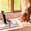 Relaxdays Badewannenablage aus Acryl Bild 2