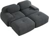 2-Sitzer-Sofa aus Cordstoff,modular kombinierbar mit Chaiselongue rutschfest ergonomische Armlehnen und hochelastische Polsterung für Wohnzimmer und Schlafzimmer,Cordstoff,Grey, Bild 5