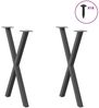 vidaXL Esstischbeine X-Form 2 Stk. Anthrazit 57x(72-73) cm Stahl 4012914 Bild 3