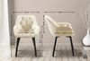 CLP 2er Set Drehbarer Esszimmerstuhl Antigo Samt,creme Bild 2