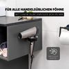 Bad-Serie PIAZZA BLACK - Haartrocknerhalter, aus Edelstahl matt schwarz Bild 5