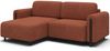 Ecksofa Acossta Jaffray Mikrofaser Ziegelrot mit Schlaffunktion Bild 2