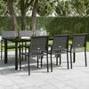 Garten-Esstisch | Gartentisch Schwarz 200x100x74 cm Stahl und Glas SH437 Bild 3