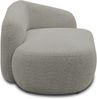 DOMO. collection Recamiere 700013, Liege mit Zierkissen, oval, Füße mit Filzgleitern, Chaiselongue, Sofa, Polstergarnitur, 183 x 105 x 75 (BxTxH), grau Bild 4
