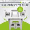 Juskys 'Milou' Kindersitzgruppe - Set mit 2 Stühlen & 1 Tisch, mit Stauraum, Holz, Grau Bild 2