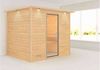 Karibu Sauna Innenkabine Sonara Innensauna 3 Sitzbänke aus Holz Saunakabine mit 40 mm Wandstärke Dampfsauna mit Montagematerial Bild 5