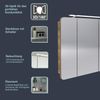 FACKELMANN MILANO LED Spiegelschrank 110 cm breit, Braun hell Bild 3