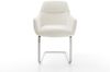 Freischwinger Pejo-Flex Bouclé Soft Beige Freischwinger flach Edelstahl Taschenfederkern Bild 2