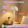 Lapalife Nachttischlampe Projektor RGB Ozeanwellenprojektor, Akku Tischlampe Kabellos, LED fest integriert, Mit Touch & Fernbedienung,für Schlafzimmer,Dusche/Badewanne im Inneren Bild 2