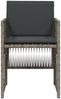 vidaXL Gartenstühle mit Kissen 4 Stk. Grau Poly Rattan 364968 Bild 5