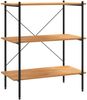vidaXL 3-stöckiges Regal Schwarz und Eiche 80 x 40 x 92 cm 336340 Bild 2