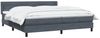 vidaXL Boxspringbett mit Matratze Dunkelgrau 180x210 cm Samt 3318208 Bild 3