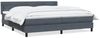 vidaXL Boxspringbett mit Matratze Dunkelgrau 180x210 cm Samt 3318208 Bild 2