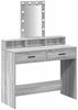 Schminktisch, Kosmetiktisch mit Speicher Grau 100 x 41 x 140 cm Holzwerkstoff Bild 2