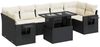 vidaXL 8-tlg. Garten-Sofagarnitur mit Kissen Schwarz Poly Rattan 3326437 Bild 2