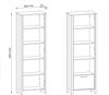 AX LIVING Bücher Regal Iseonia R1K – 66 cm breit, Eiche Wotan/Grün Bild 3